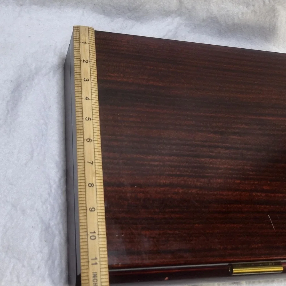 Vintage 1847 Rogers Bros. Silverware Wood Red Felt Lined Empty Storage Case Box
